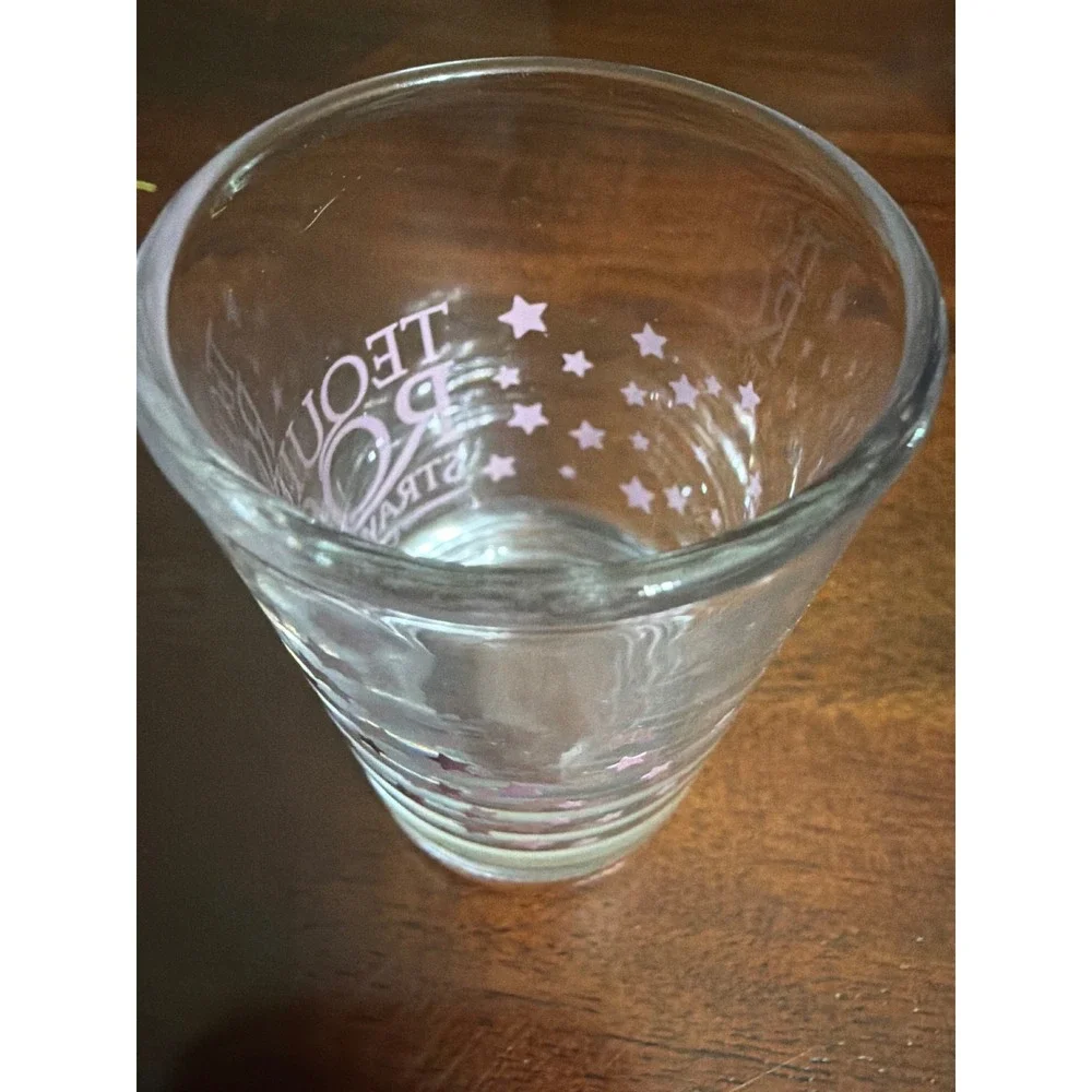 Tequila Rose Strawberry Cream Shot Glass Pink Star Logo Collectible Barware